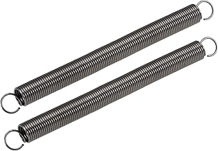 2Pcs Extension Compressed Spring,1mm Wire Diameter, 10mm Outer Dia, 120mm Free Length Steel Dual Hook Tension Spring for DIY Repair, Mechanical Equipment, Industrial Use