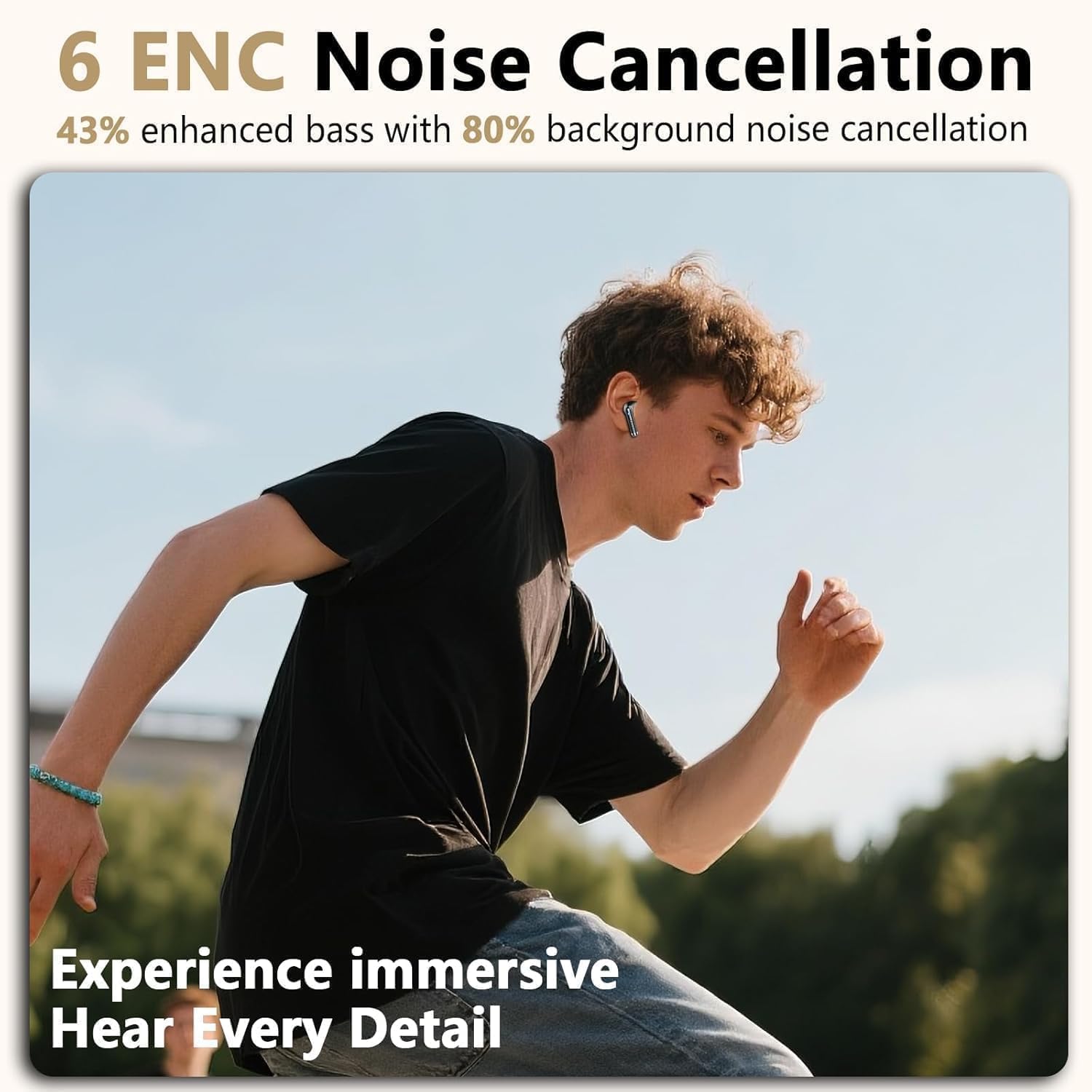 Drsaec Ecouteurs Bluetooth sans Fil 2026 avec APP, Écouteurs Bluetooth 5.4 Écouteurs sans Fil avec 4 ENC Réduction de Bruit Mic, IP7 Étanches Oreillette Bluetooth 56H Stéréo USB-C pour iOS/Android
