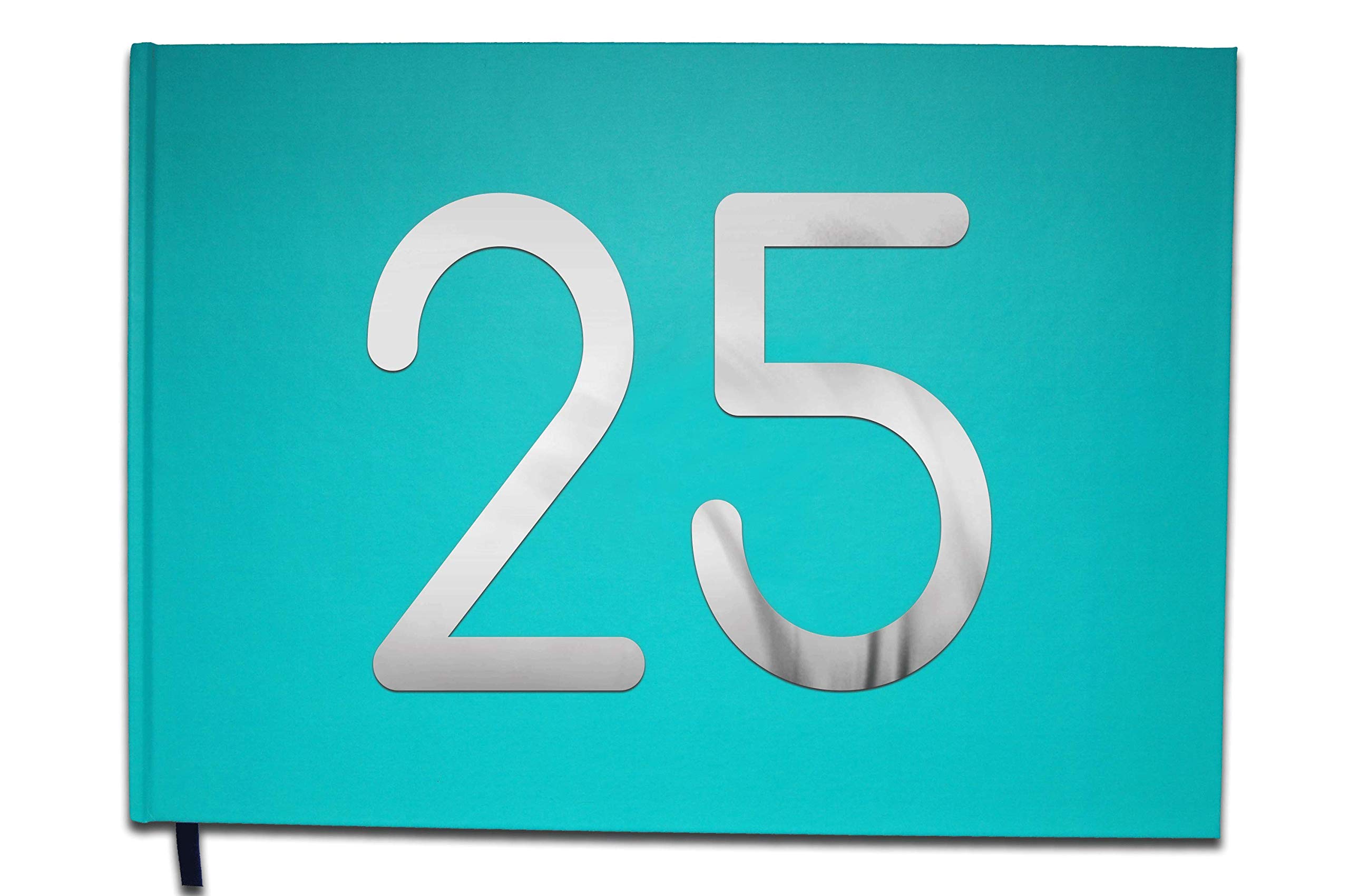 Livre d'or 25 Ans UTTSCHEID bleu calanque pour anniversaire et mariage