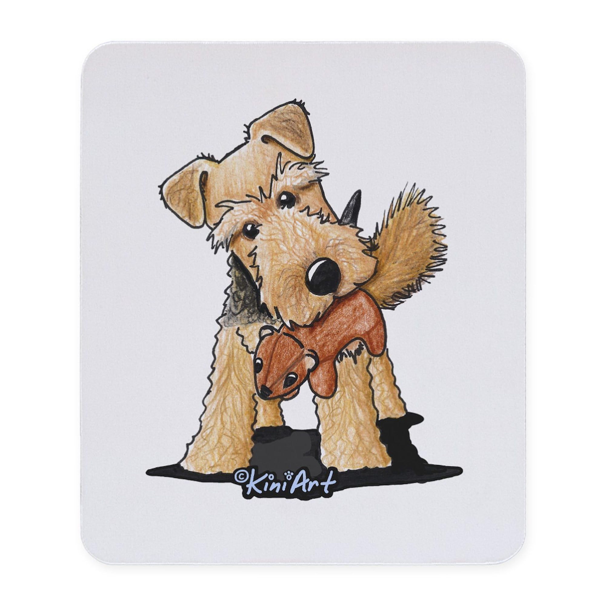 CafePress Welsh Terrier with Squirrel Mousepad Non-Slip Rubber Gaming Mousepad