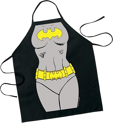 Miniatura 2 de Delantal de SuperGirl, personaje de DC Comics, de ICUP, 100% algodón, Negro, adulto talla