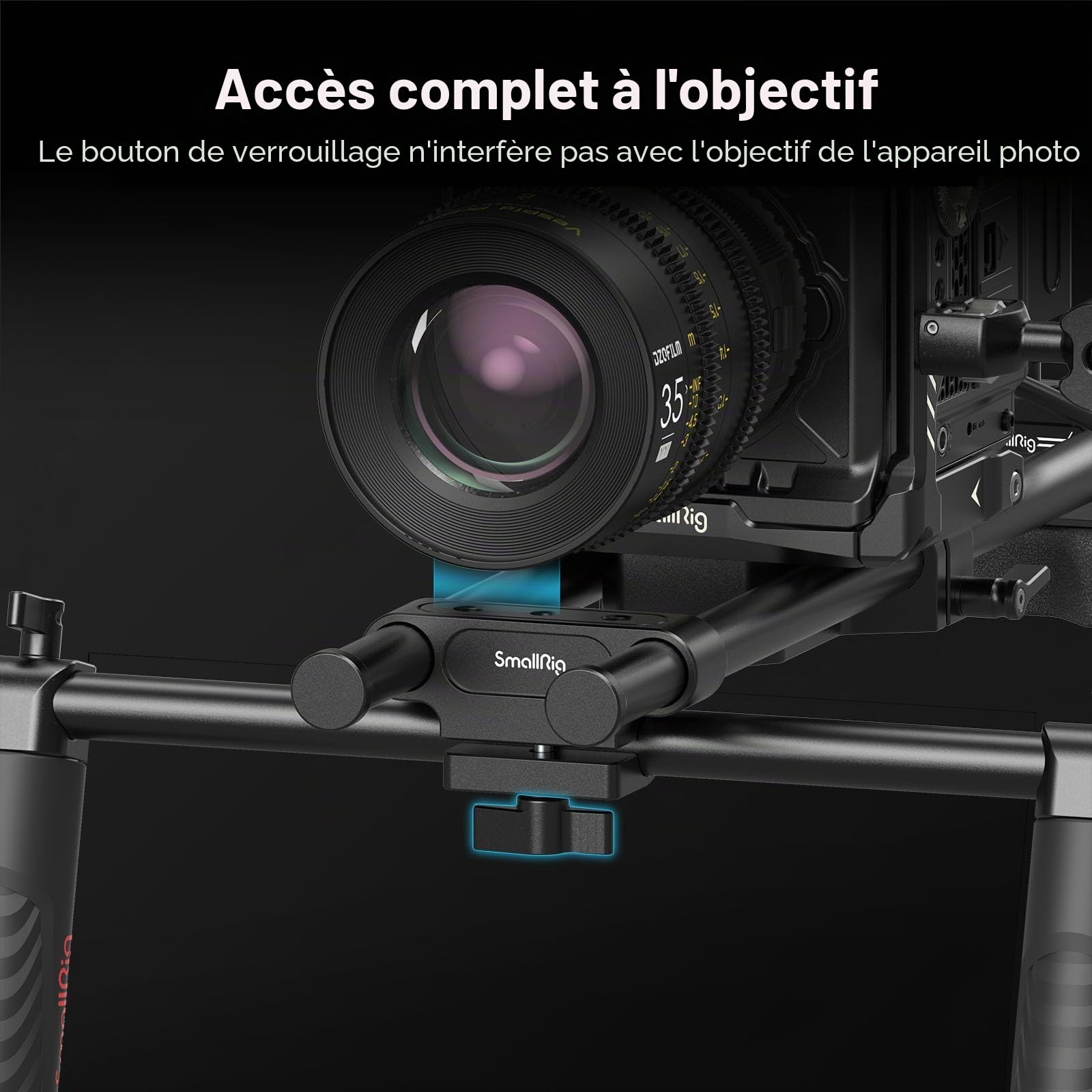 (Amélioré) SMALLRIG Kit de Plate-Forme d'Épaule Universelle, Camera Shoulder Rig, Système de Support de Tige de 15mm, Stabilisateur de Caméra pour Caméscope DSLR, pour la Réalisation de Films - 2896C