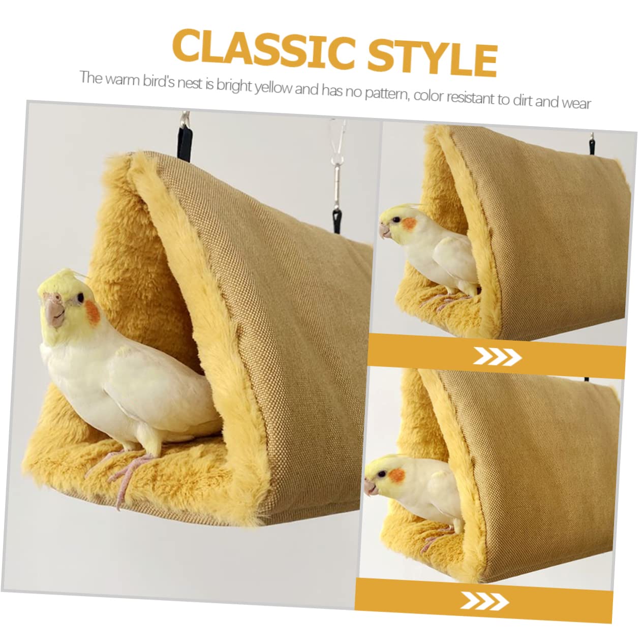 DOITOOL 3 Uds Nido Loro Hamaca Hámster Camas Colgantes Cacatúas Casa Hurón Accesorios Invierno Cálido Nido De Pájaros Casa De Pájaros Nido De Pájaros De Invierno Encantadora Hamaca para