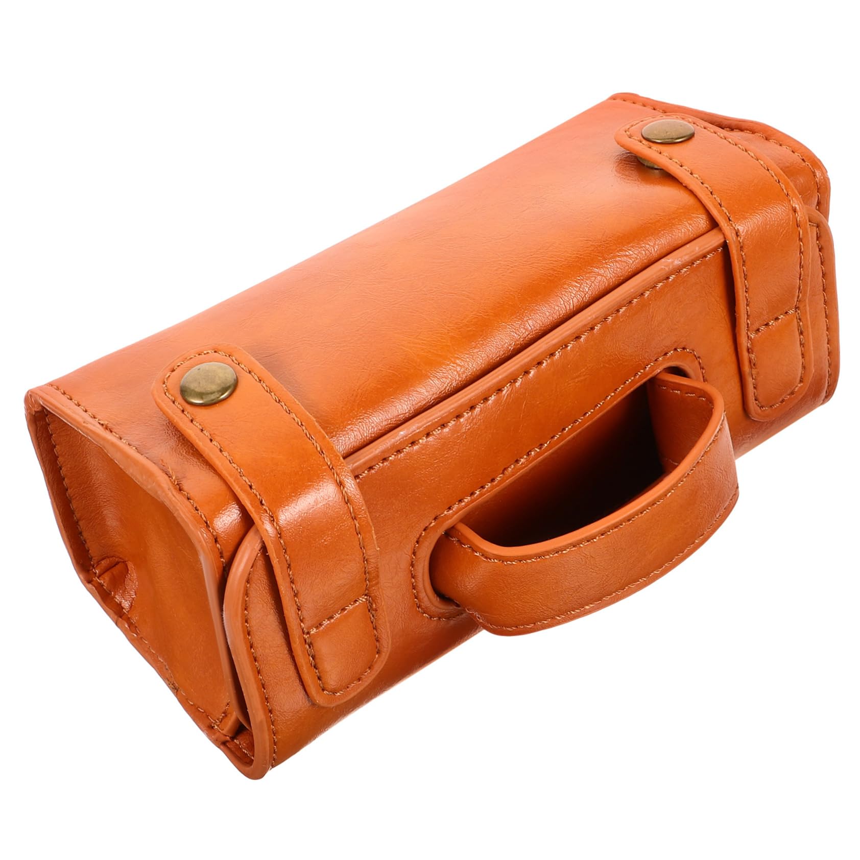 Bolsa de Aseo Viaje Grande de PU Marrón, Portátil y Versátil