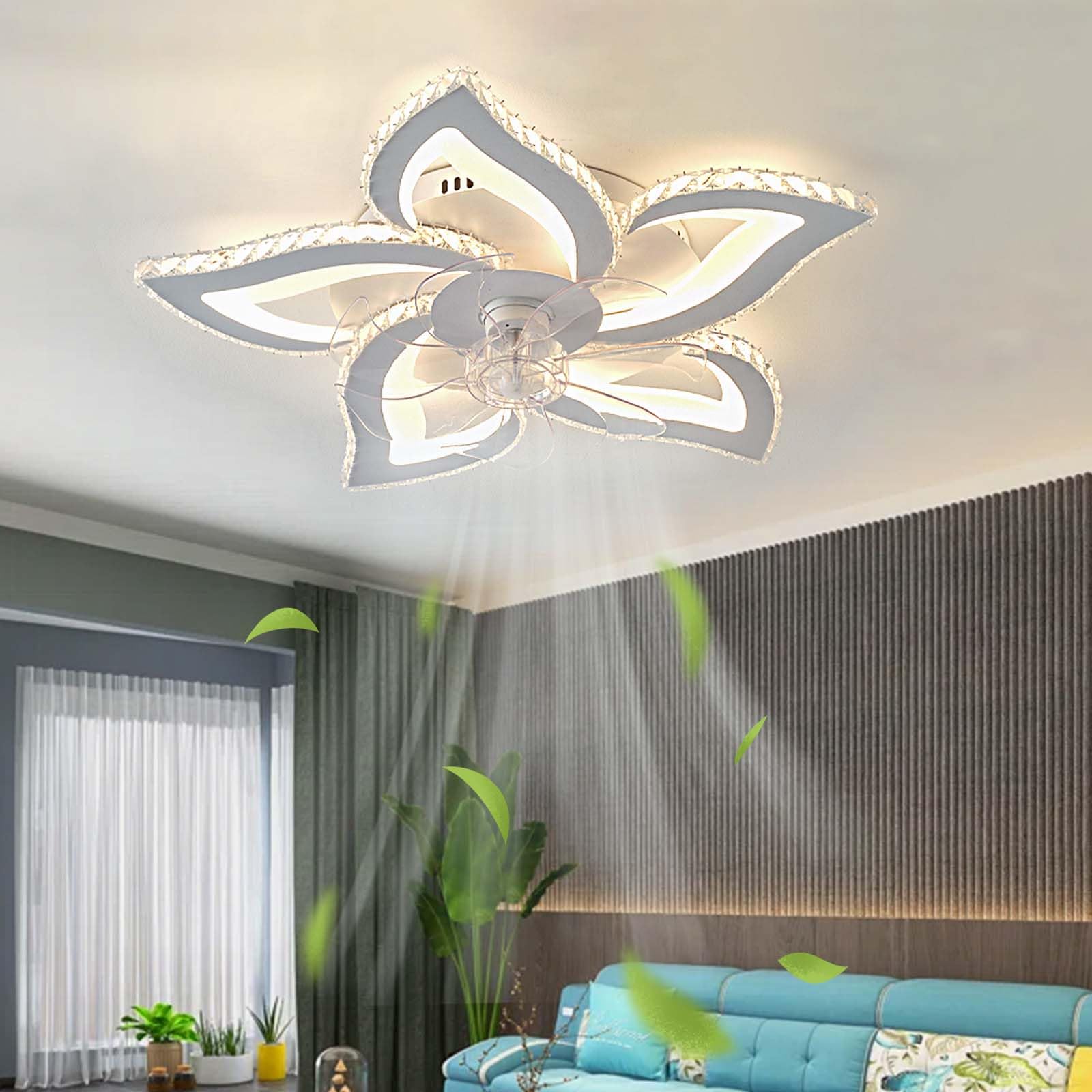 Ventilateur de plafond LED réversible pour réguler la température toute l'année