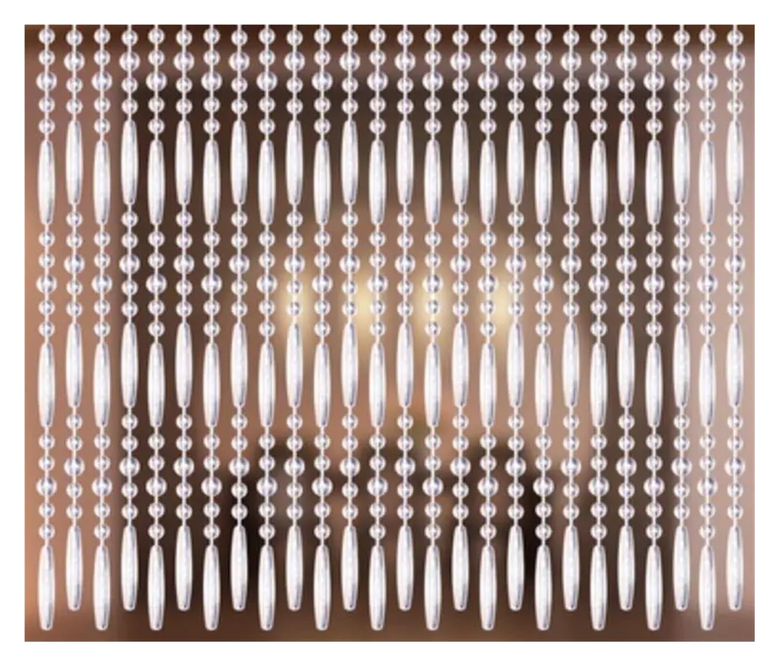 Rideau de perles pour porte transparent Feng Shui 27 rangs de 100cm pour maison