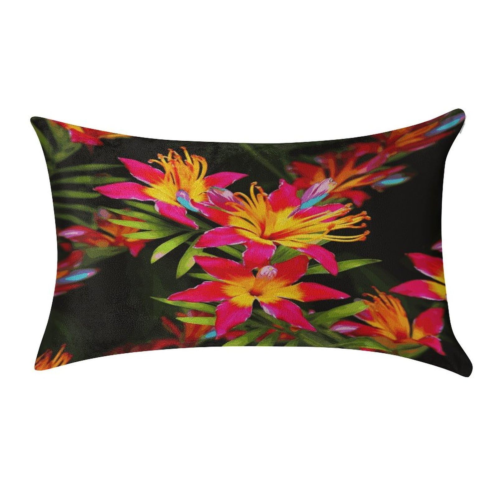 Btcowzrv Style Hawaiian Colorful Flower Pillow Cover Pillow Case Pillowcase