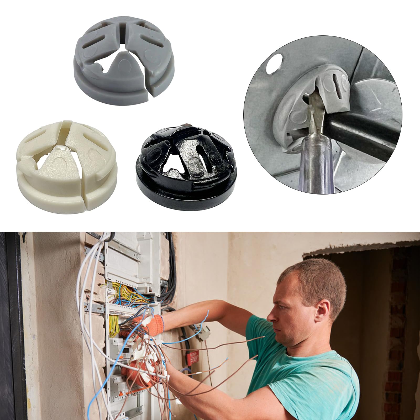ordinarYone Connecteur de câble à bouton-poussoir non métallique pour une installation rapide et une connexion électrique