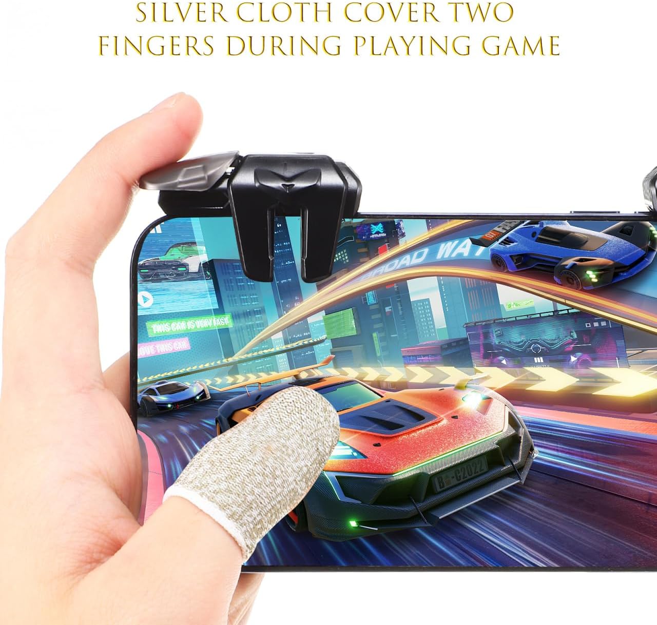 Gadpiparty 1 Pair Auxiliary Button Mobile Gaming Triggers Shoot Target Button Gaming Finger Mobile Game Accessories Grip Game Triggers Phone Controller Phone Handle PC