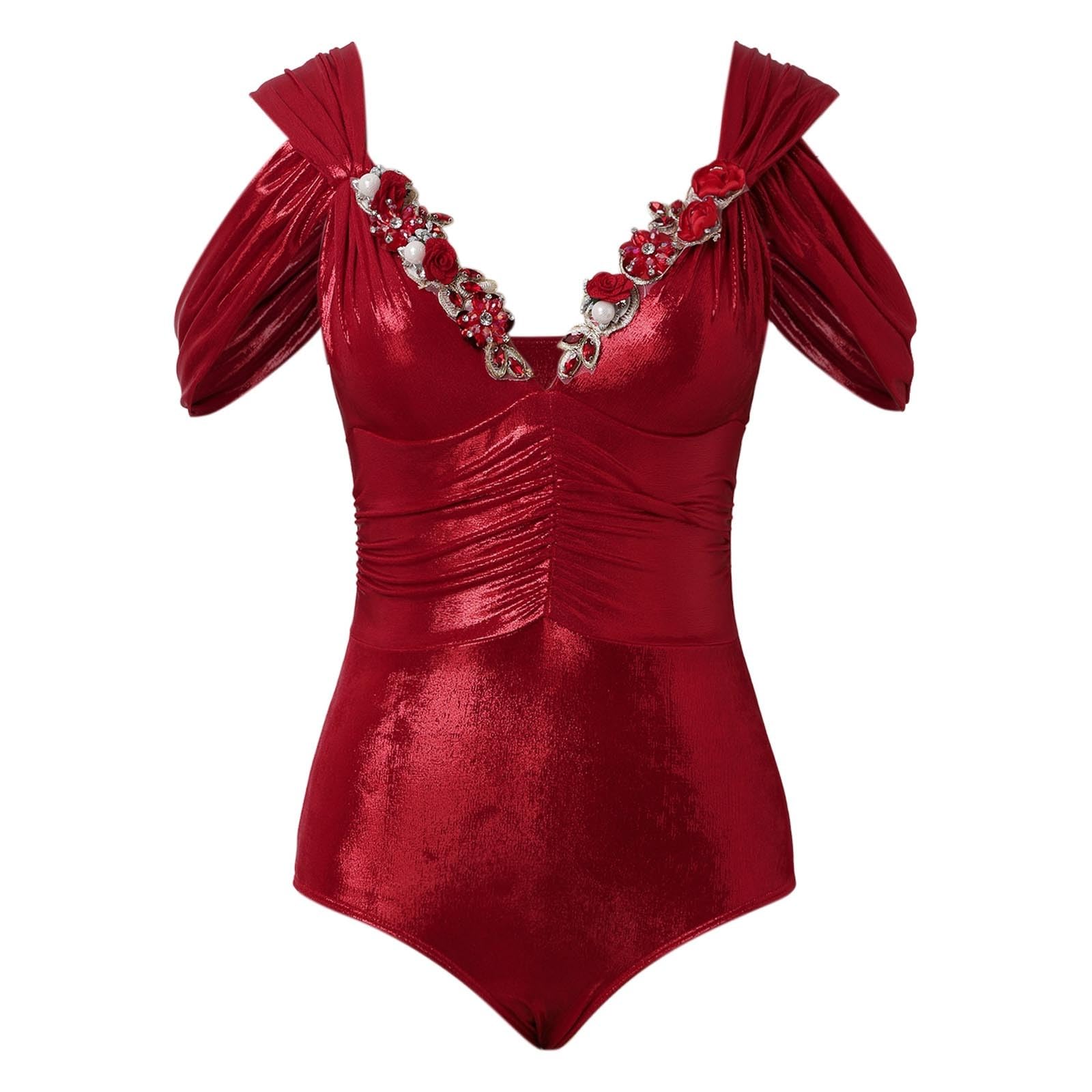 Bañador de una Pieza Espalda Descubierta Reductor Playa Piscina Traje de baño de Bikini para Mujer con Falda, Traje de baño de Verano Nuevo con Volantes y Estampado de Empalme, Ropa de Playa para