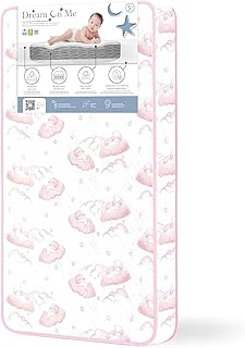 Dream On Me Twilight 80 Coil Spring Crib and Toddler Bed Mattress, Wave Pink, 5