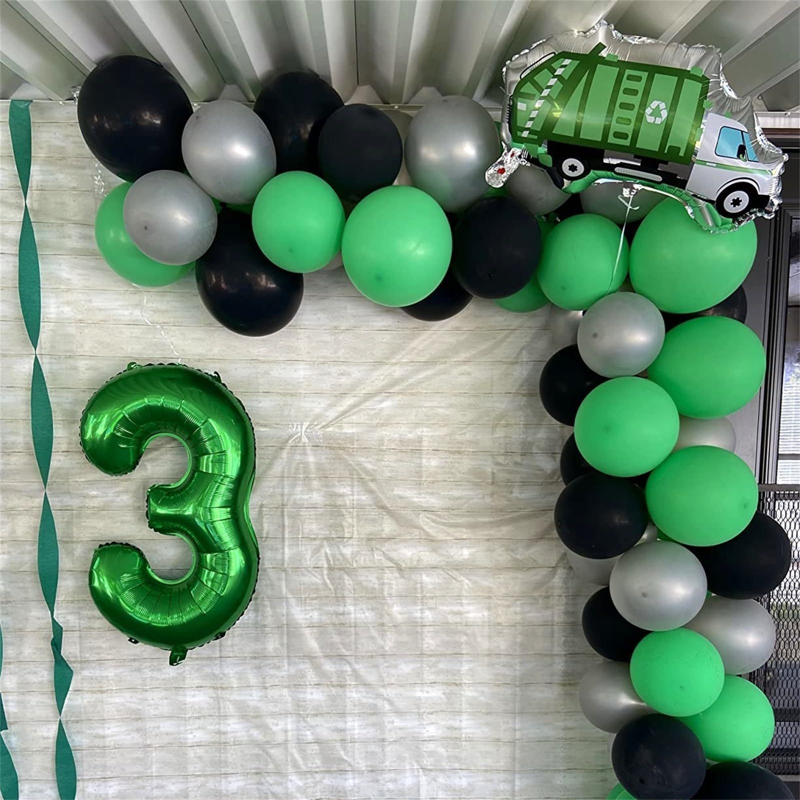 1. Geburtstag Luftballon Deko für Junge, 40 Zoll Grün Helium Zahl 1 Luftballon, Riesen Folienballon Zahlen 0-9 Ballon für Kinder Mädchen Geburtstag Babyparty Party Deko Jungle Dino Party Dekoration