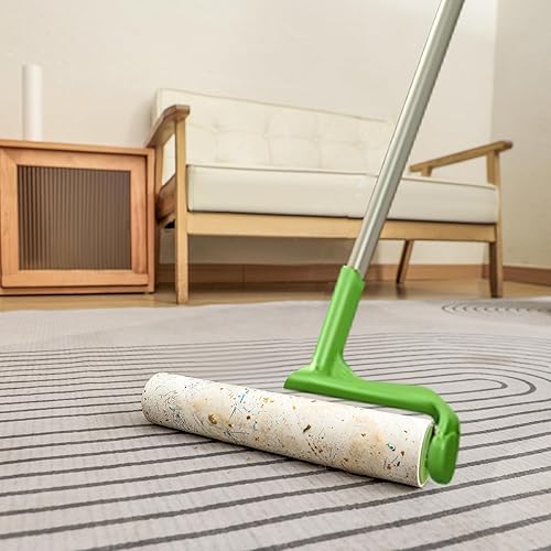 Miniatura 3 de Solo repuestos de rodillo de pelusa de 10 pulgadas, repuestos de rodillos adhesivos extra grandes compatibles con Evercare Layers Leo MegaClean