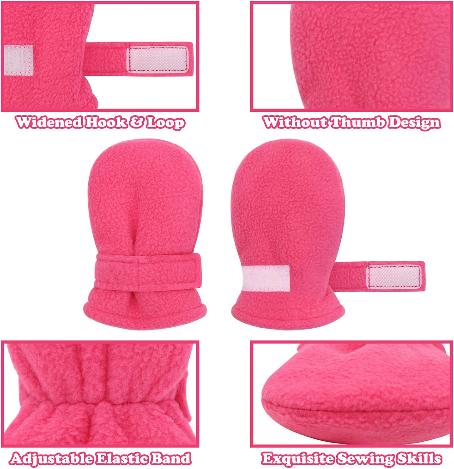 Sarfel Baby Mittens Toddler Gloves Kids Winter Gloves Baby Girl Boy Winter Mittens Infant Mittens 2 Pair Pack - Image 3