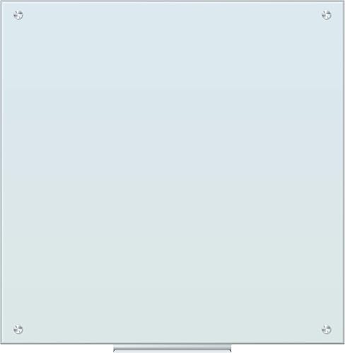 U Brands Pizarra magnética de borrado en seco, solo para uso con imanes de alta energía, 35 x 35 pulgadas, superficie blanca esmerilada, sin marco