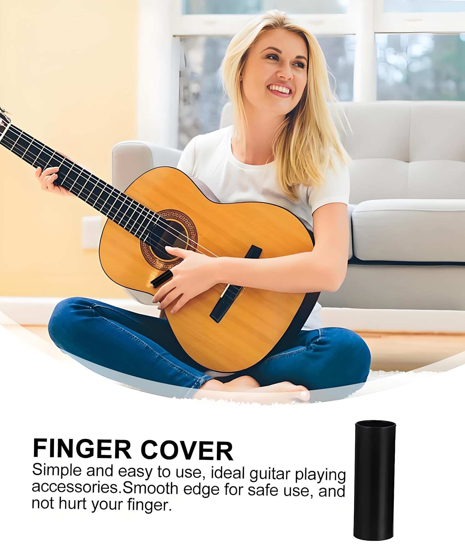 Guitar Slide,Guitar Finger Cap,Guitar Finger Picks,Durable Accessory For Enhancing Music Expression In Rock And Blues Performances,Suitable For Studio Recording And Live Performances - Image 6 thumbnail