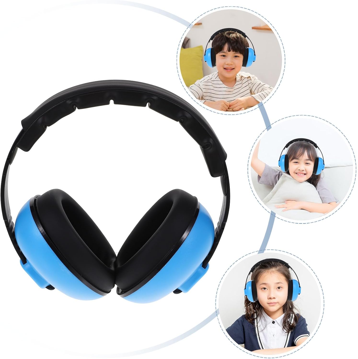 Noise Cancelling Ear Muffs for Sleep Sound Blocking Headphones for Boy Girl and Comfortable Hearing Protection Earmuffs for Travel and Quiet Environments