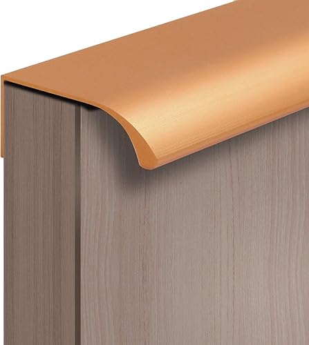 BokWin 6 tiradores de borde de dedo de estilo moderno de 3.15 pulgadas, manijas de aluminio para cajones de muebles, mango oculto, manijas ocultas