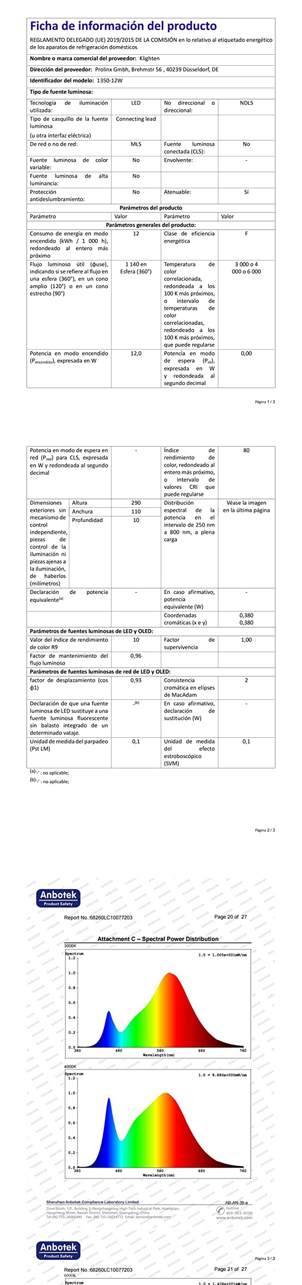 Klighten 2PCS Lampada da parete per interni a LED dimmerabile con telecomando 12W Applique da Parete Up down in argento spazzolato 3000K-6000K Bianco caldo/Bianco freddo