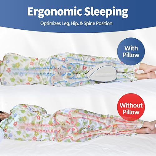 Miniatura 7 de Pozico Almohada de piernas para dormir de lado  Almohada ergonómica de espuma viscoelástica  Almohada de posicionamiento de piernas para rodilla,