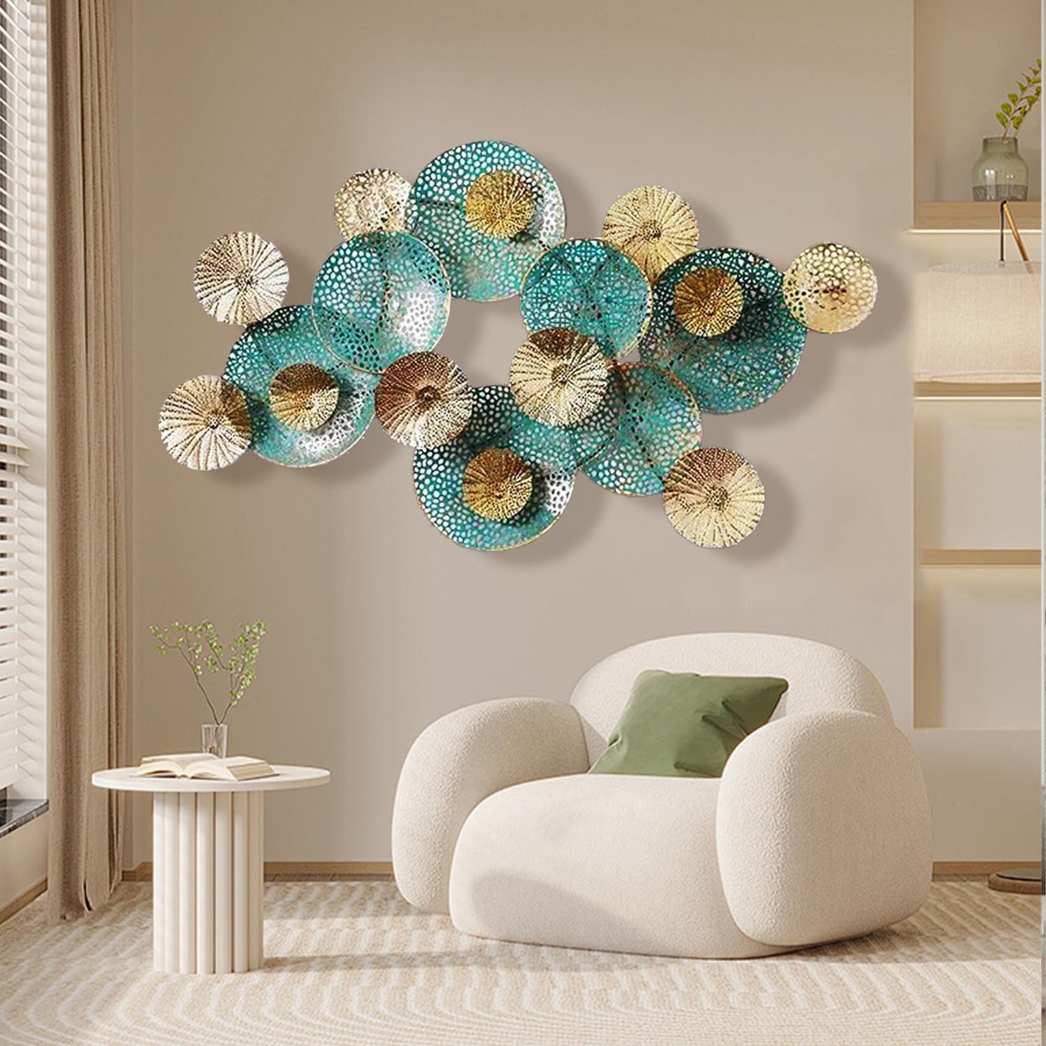 Amazon.com: edaknez Large Metal Wall Art, Metal Flower Wall Decor