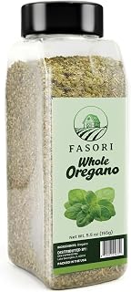 Fasori Oregano Whole Leaves 5.5 oz - Premium Dried Mediterranean Herb for Pizza, Pasta, Sauces & Italian Cooking