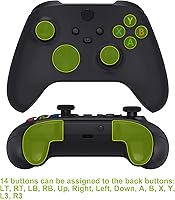 Vista 4 de eXtremeRate Textured Black HOPE Programable Remap Kit for Xbox Series XS Controller Upgrade Boards Redesigned Back Shell Side Rails Back Buttons