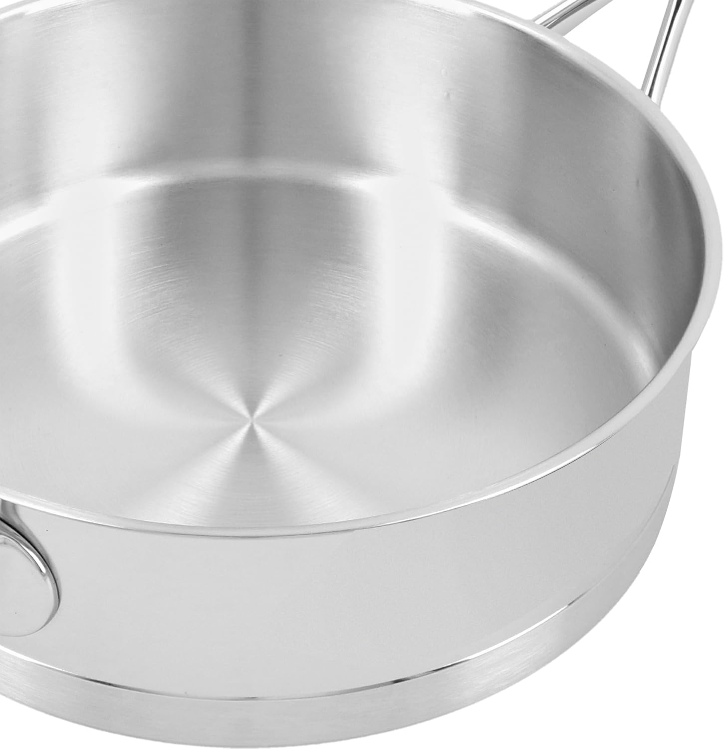 DEMEYERE ATLANTIS, 11-INCH, 5.1-qt SAUTÉ PAN WITH HELPER HANDLE AND LID, 18/10 STAINLESS STEEL