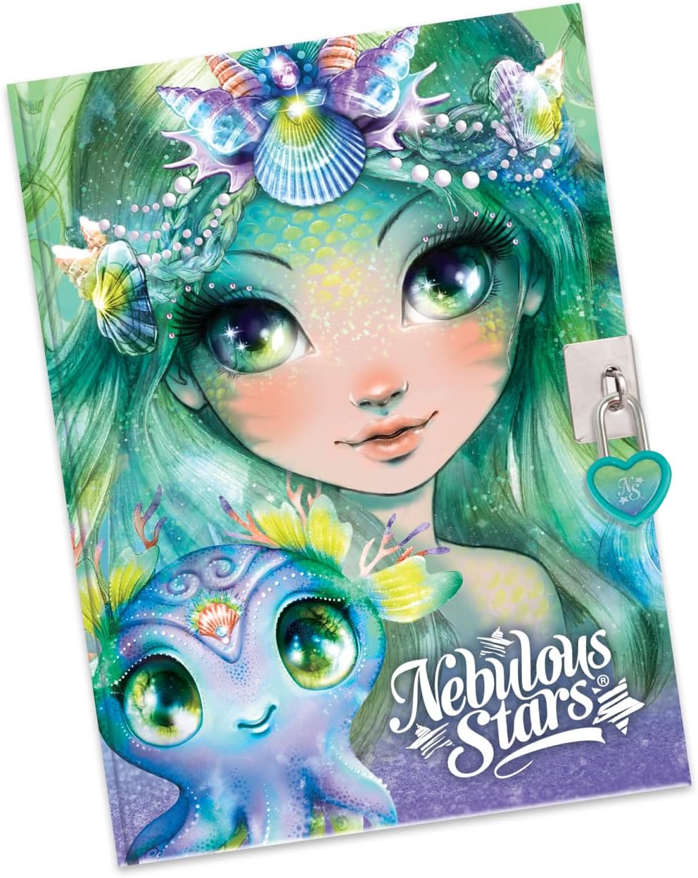 Nebulous Stars Marinia’s Secret Diary - Diary with Lock and Key for Girls – with Motif Applicator Pen
