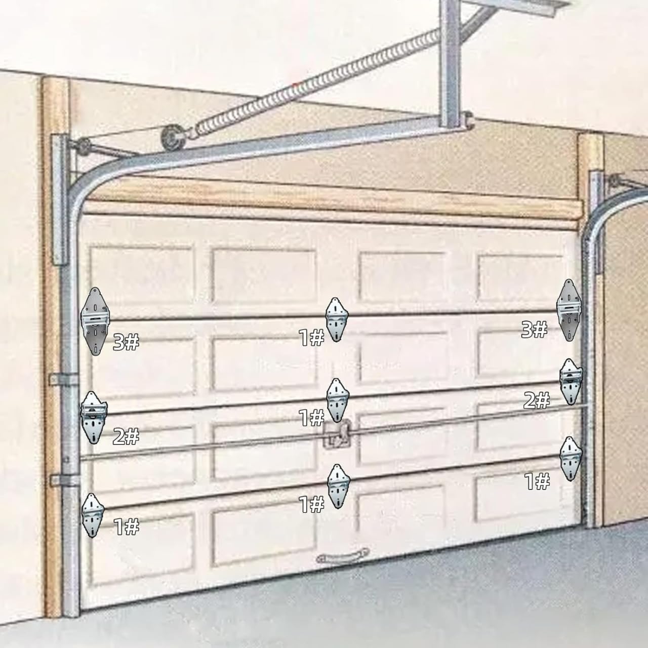Linwnil Juego de bisagras de rodillos para puerta de garaje, soporte de tornillo, cuerda de alambre, piezas de repuesto de nailon azul, ruedas silenciosas de alta carga 6200RS para puertas de 40.6 x