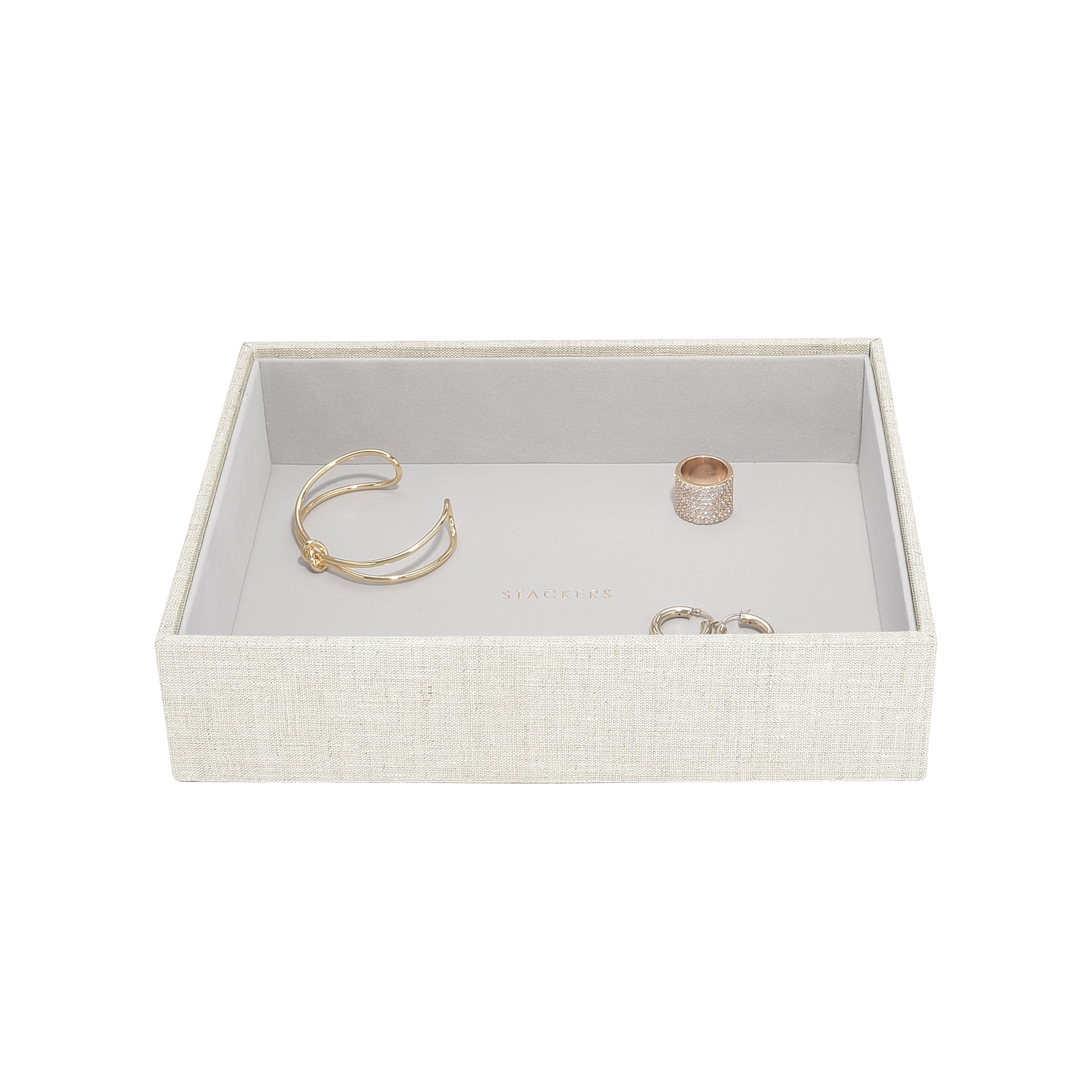 Stackers Oatmeal Linen & Classic Chunky Jewellery Layer
