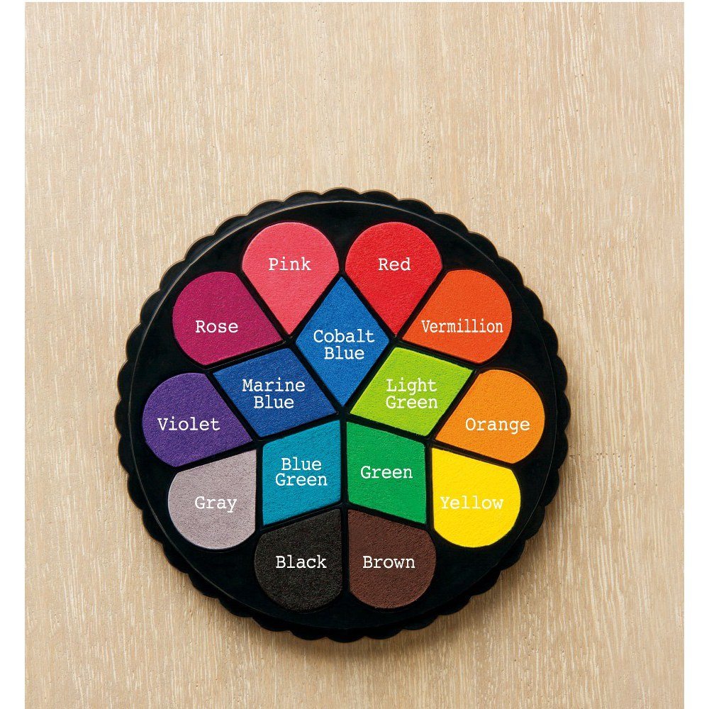 Shachihata 12-Color Stamper Pad Bouquet