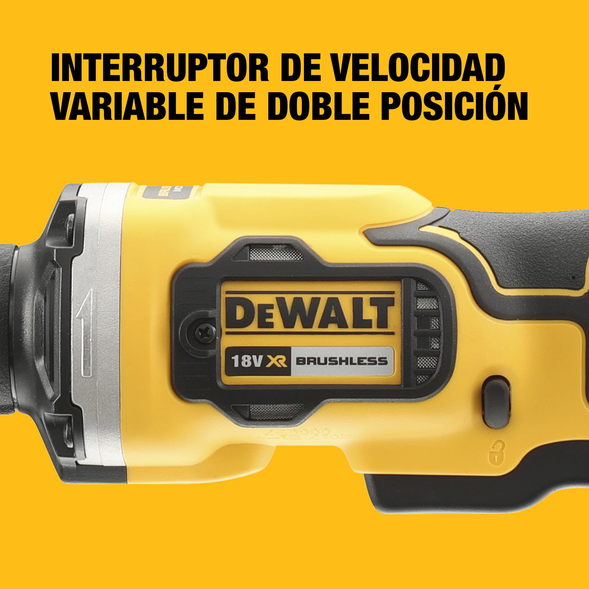 DEWALT Esmeriladora recta sin escobillas 18V XR, solo herramienta, DCG426N-XJ