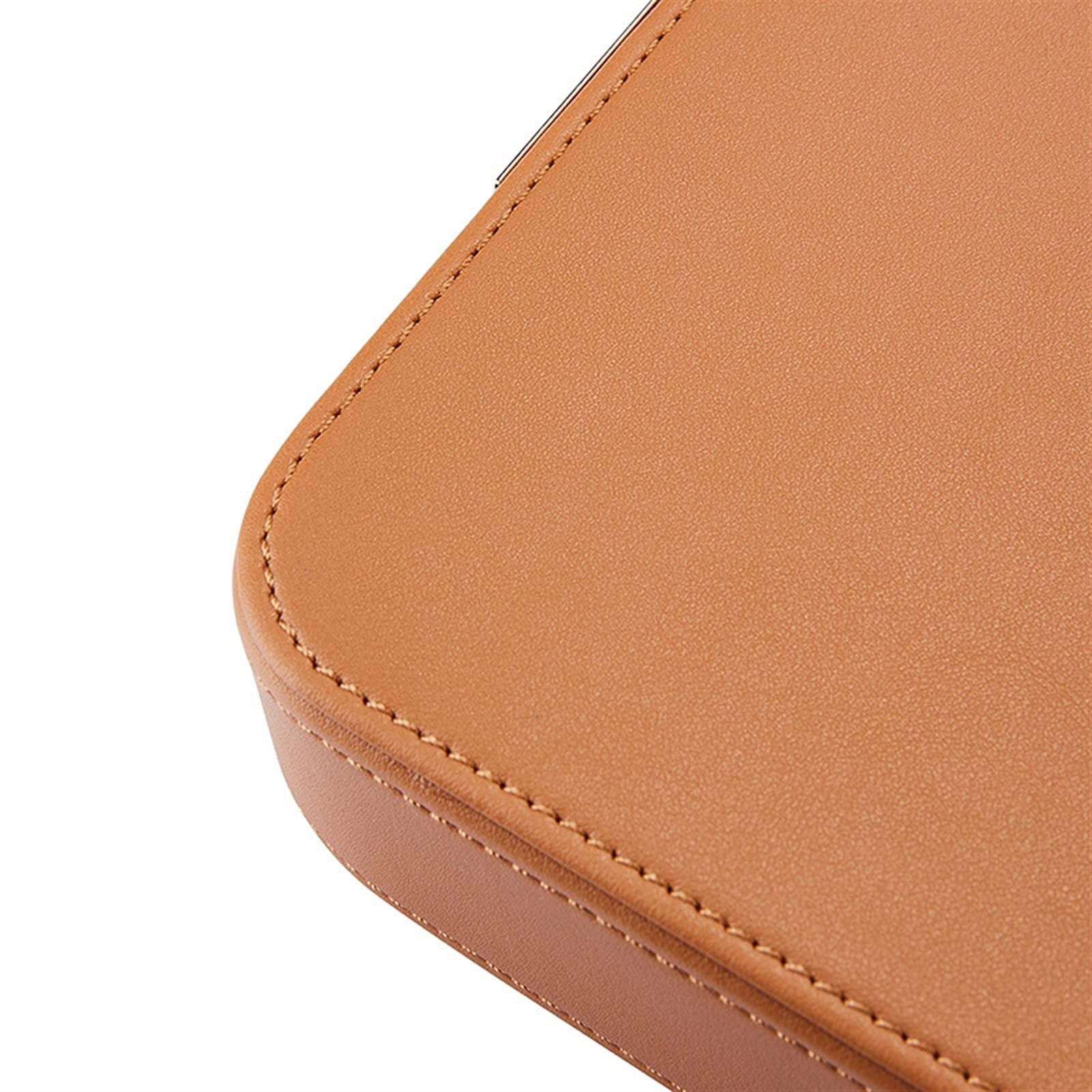 Bandejas Bandeja de Almacenamiento de Escritorio de Cuero Bandeja de Almacenamiento Cuadrado Bandeja de Estilo de Estilo Europeo Cajón de Cuero Tray (Color : Orange)