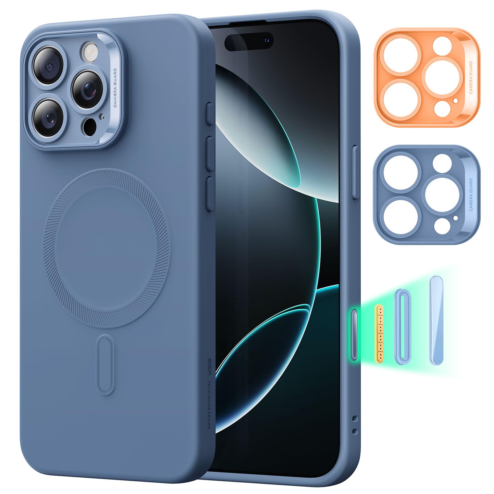 ESR Funda para iPhone 15, Compatible MagSafe, Protección Grado Militar a Prueba Golpes, Funda Magnética para iPhone 15, Funda Híbrida Classic (HaloLock), Transparente — view 12