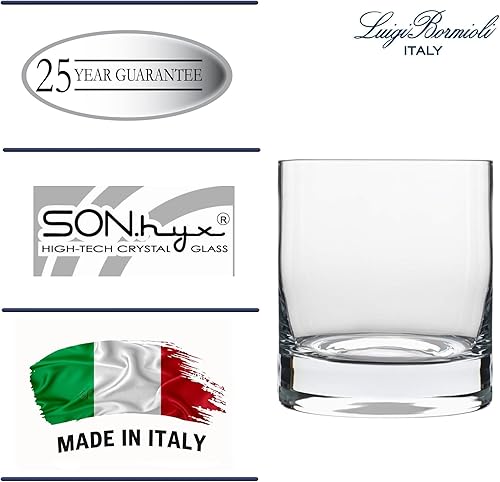 Miniatura 5 de Luigi Bormioli Juego de 4vasos clásicos dobles, con aspecto antiguo, tamaño único