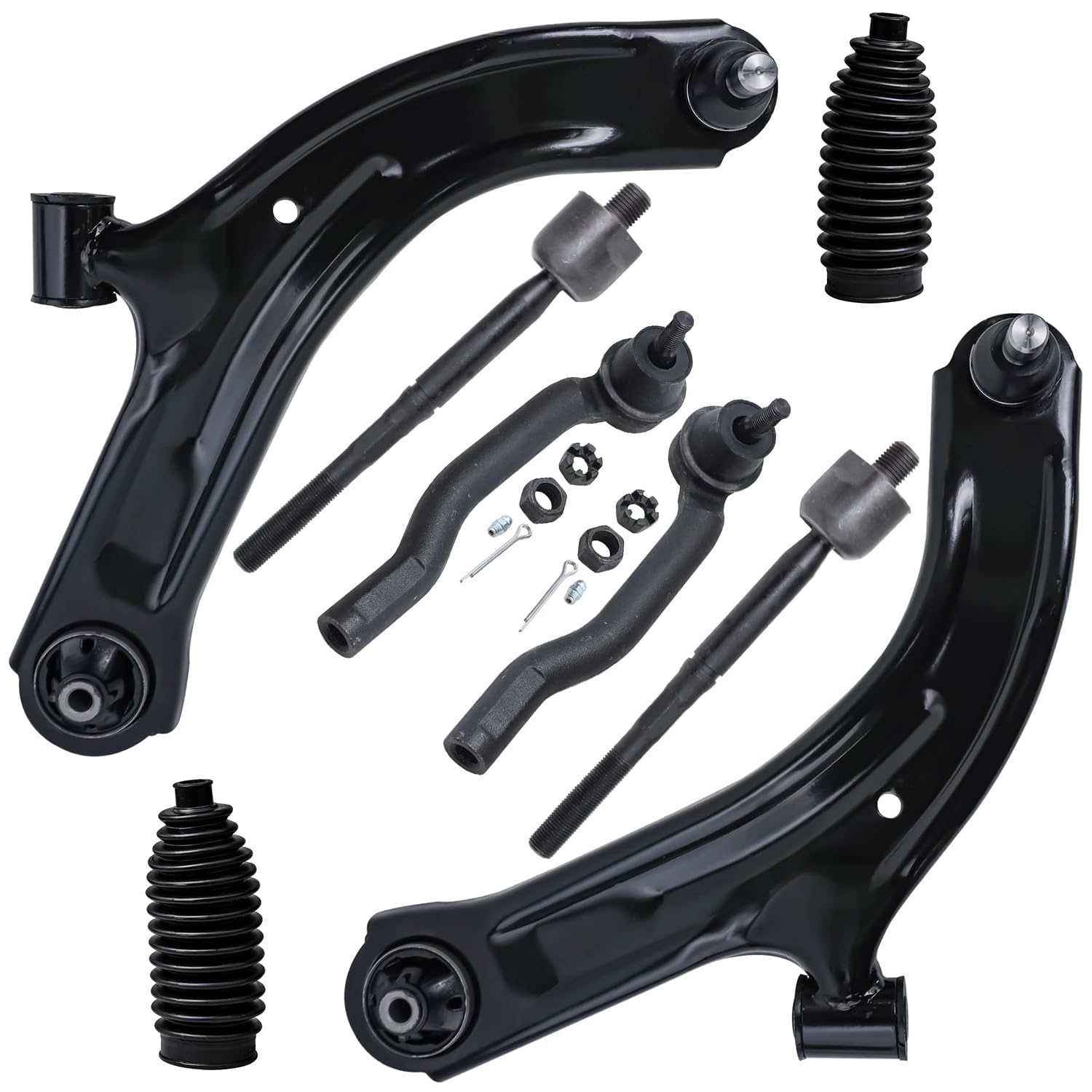 Detroit Axle - 8pc Front End Control Arms Kit for 2009-2014 Nissan Cube