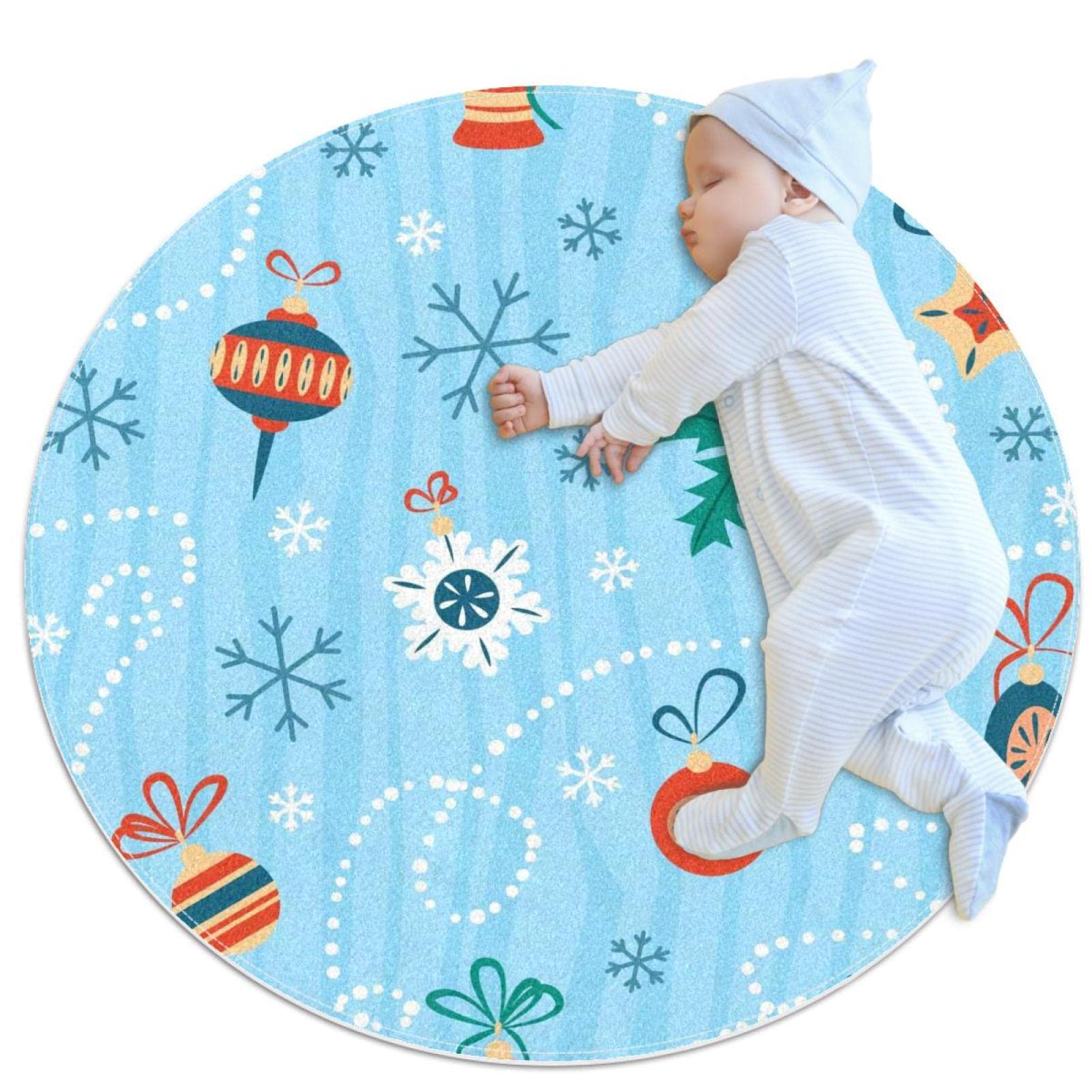 Tapis antidérapants doux de Noël 100cm protégeant vos sols avec style
