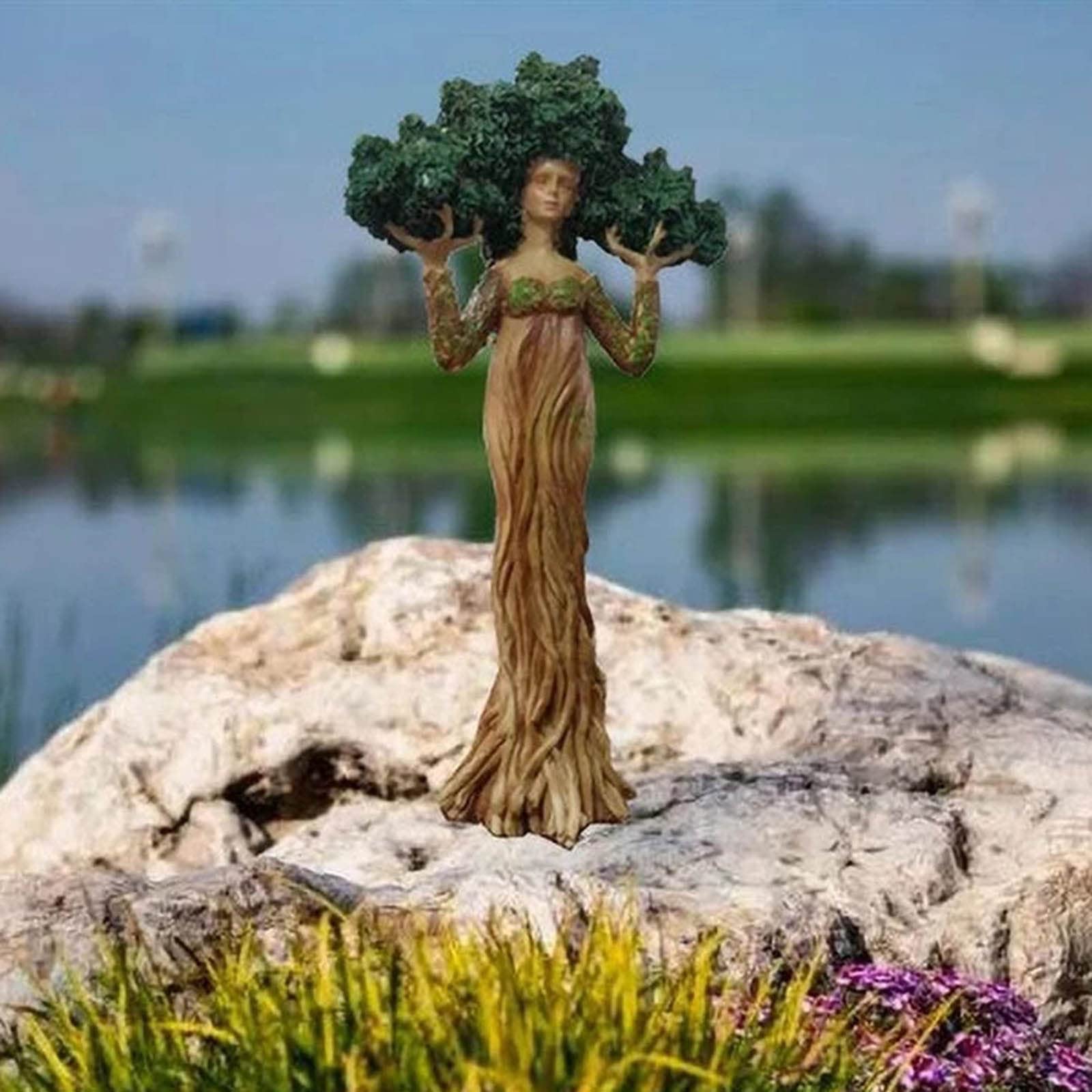 Amazon.co.jp: 母なる大地の木の神の像 - 森の女神の木の神の像の飾り Amazon.co.jp: 母なる大地の木の神の像 - 森の女神の木の神の像の飾り