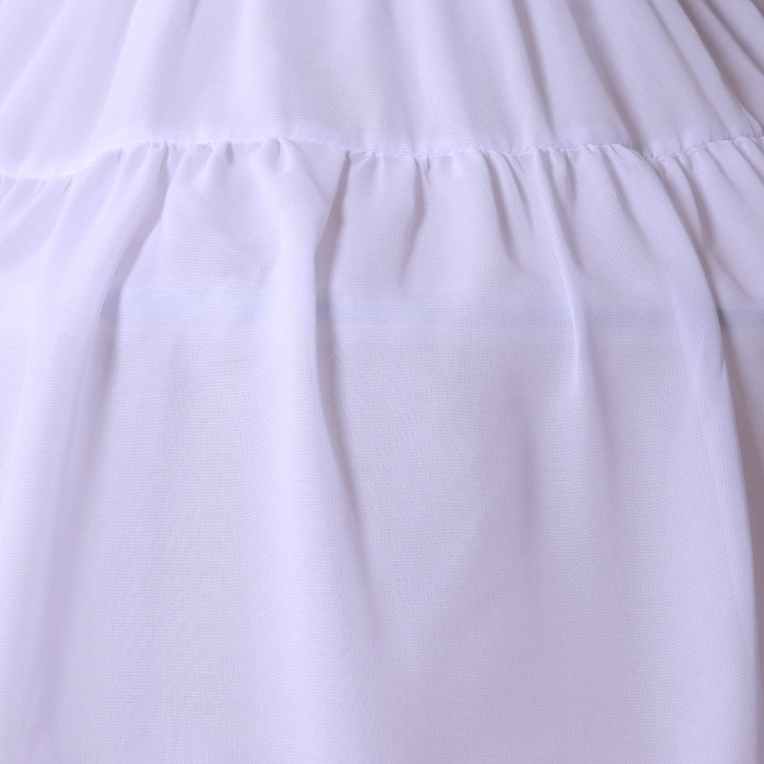 Women Girls Crinoline Petticoat 2 Hoops Skirt Chiffon Ball Gown Short Half Slip Underskirt for Lolita Cosplay - Image 5