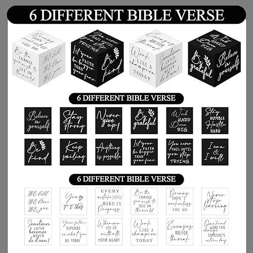 Miniatura 4 de Pinkunn 4 piezas inspiradoras de decoración de escritorio, regalo para hombres y mujeres, mini letreros inspiradores de madera para decoración