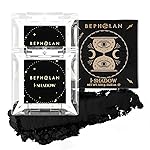 BEPHOLAN 2 Pcs Single Matte Black Eyeshadow Palette,Cake Eyeliner Powder Goth Makeup Eyeshadow, Black Gothic Vampire Blood Makeup,Black Rose