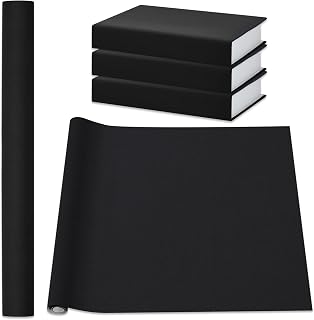 PerKoop Black Suede Book Cloth for Binding - 40x16 Inch Archival Durable Paper-Backed Fabric for Books, Albums, Scrapbooking