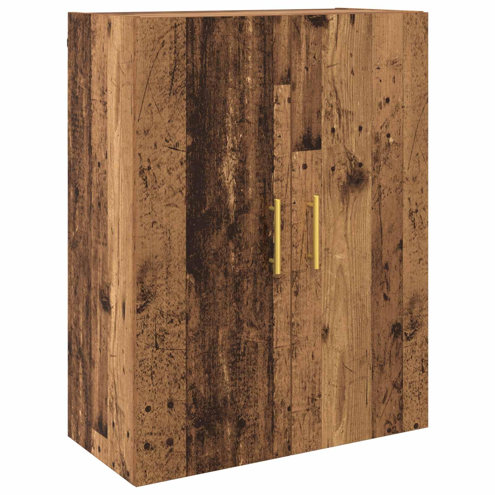 Makastle Armoire Murale 2 pc Bois Ancien 69,5 x 34 x 90 cm