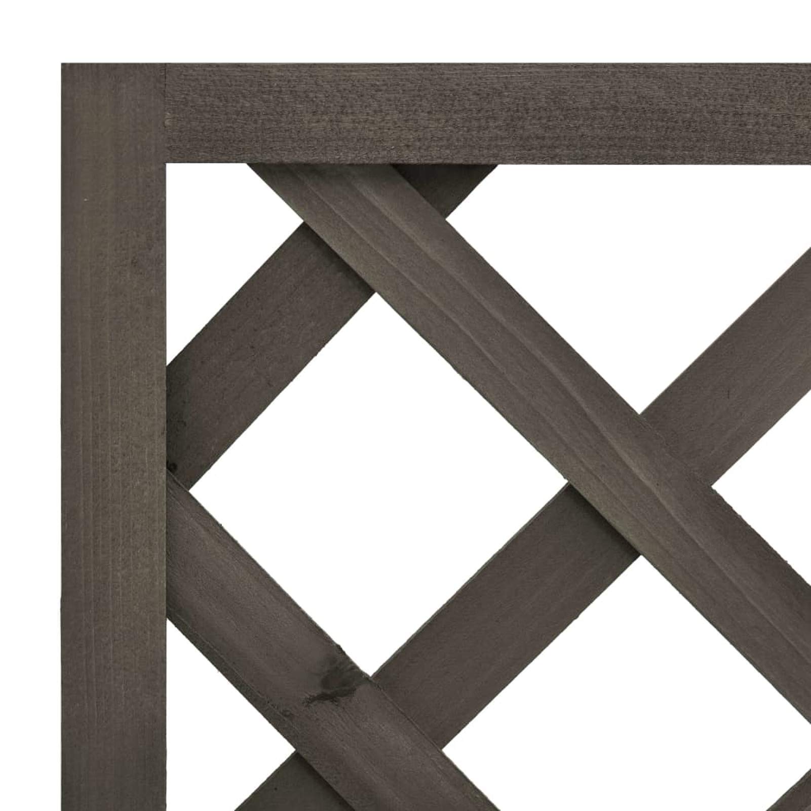 Jardinière avec treillis pour plantes grimpantes, entrée extérieure, balcon, terrasse, parterre surélevée, jardinière d'escalade Gris foncé, 50 x 25 x 90 cm