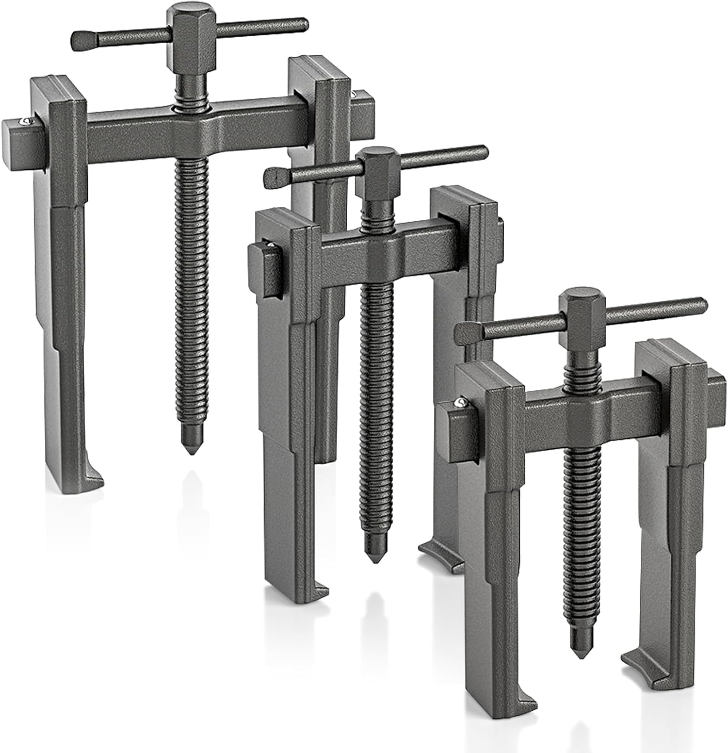 XIIW Kit 3X Extracteur de Roulement d'Engrenage à Deux Mâchoires, 20-85mm | Arrache Roulement de Roue, Auto-Bloquant, Extracteur à 2 Griffes, Outil d'Extraction pour Engrenage Volant Moteur Roue Rotor