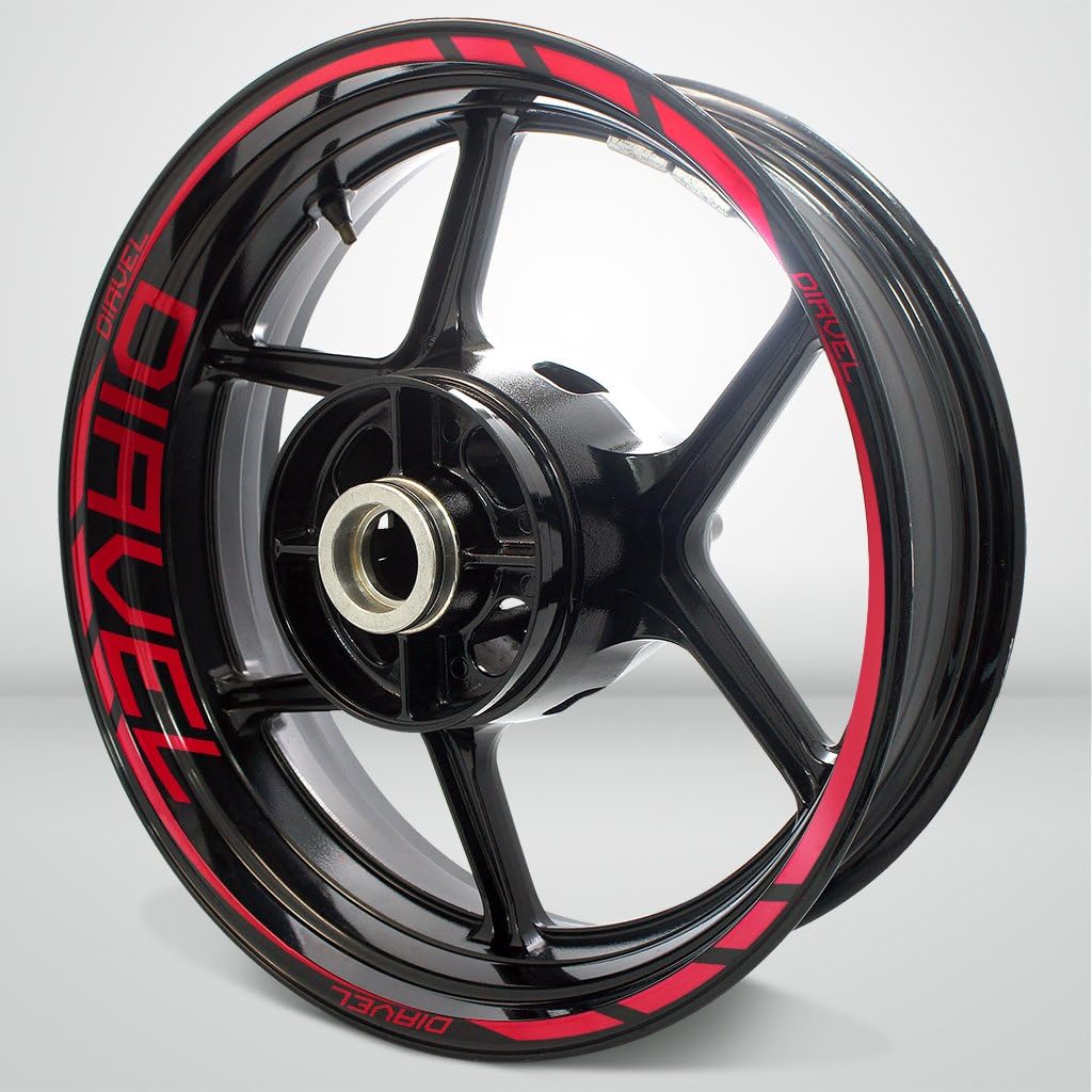 Reflective Red Motorcycle Rim Wheel Decal Accessory Sticker Compatible With Ducati Diavel