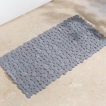Non-Slip Bathroom Mat Square Non-Slip Bath Mat with Suction Cup and Drain Hole, Easy to Clean, Perfect for Wet Places in Shower Tubs and Slippery Bathroom Surfaces