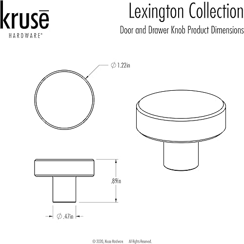 Miniatura 6 de 30297 - Pomo para puerta y cajón Lexington (individual) - 1-14 pulgadas de diámetro, acero inoxidable cepillado