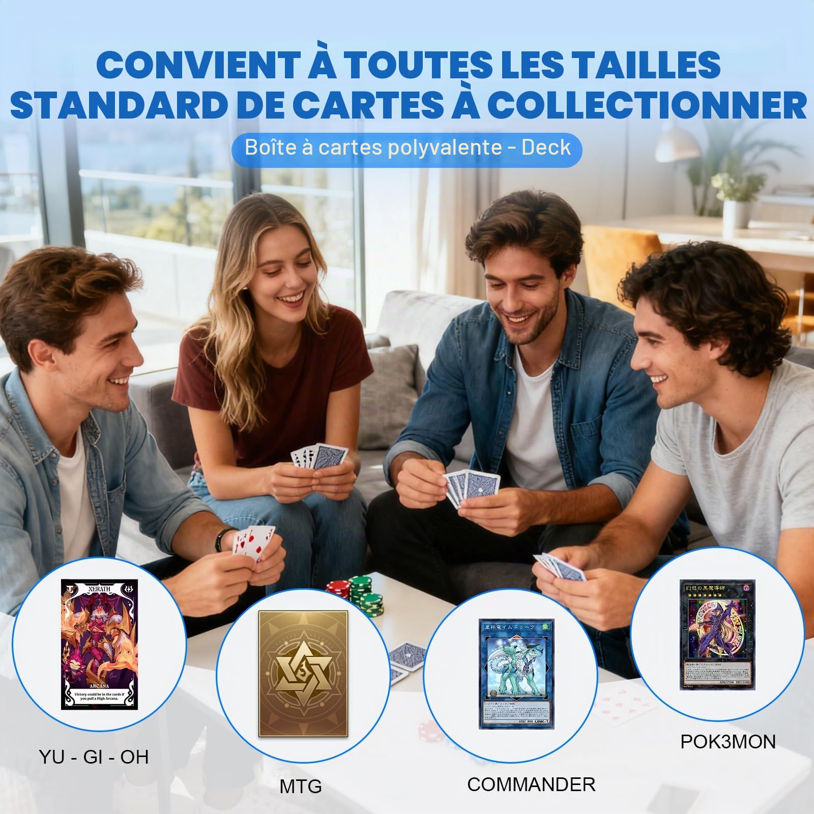 Boîte De Rangement Pour Cartes,Pour Cartes Mtg/Ptcg/Yugioh/Tcg